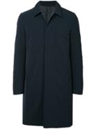 Attachment Boxy Single-breasted Coat - Blue