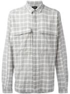 Stampd Checked Shirt, Men's, Size: Medium, Grey, Cotton