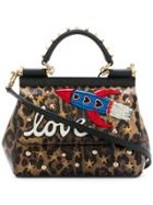 Dolce & Gabbana Sicily Mini Shoulder Bag - Brown