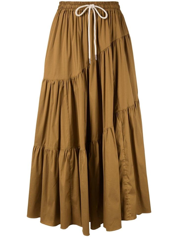 Lee Mathews Elsie Wave Skirt - Brown