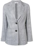 Peserico Check Button Blazer - Grey