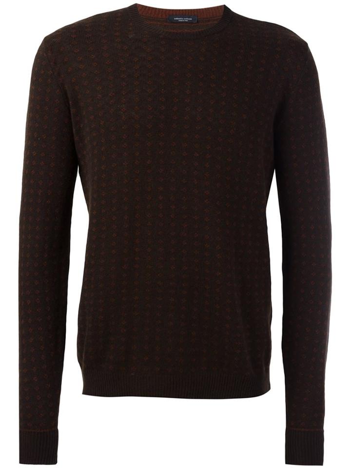 Roberto Collina Patterned Crew Neck Jumper