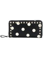 Valentino Zip Around Continental Wallet - Black