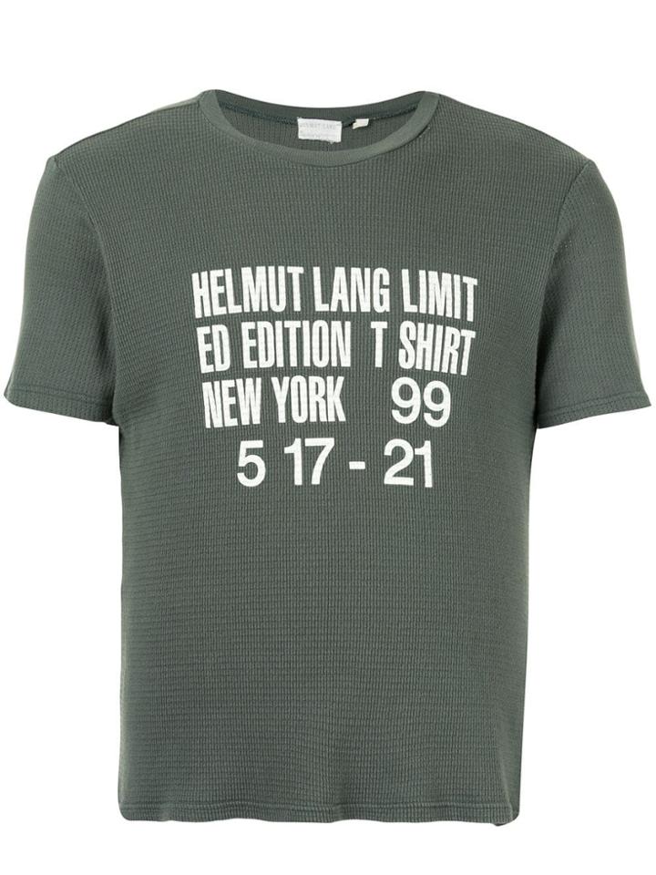 Helmut Lang Pre-owned 1999's Limited Edition T-shirt - Green