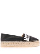 Moschino Logo Panelled Espadrilles - Black