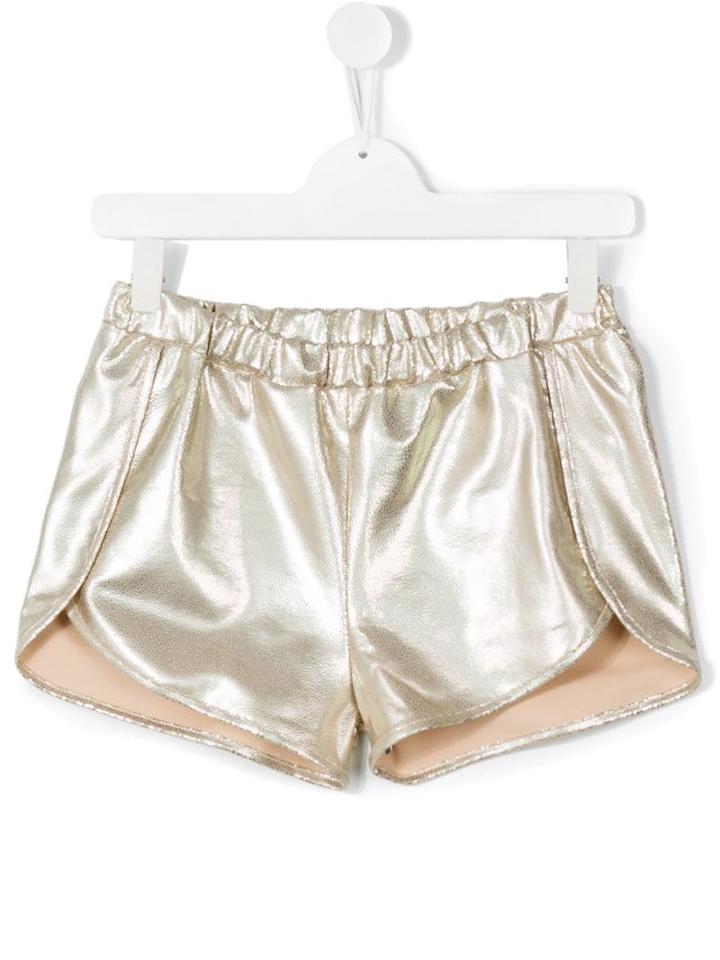 Andorine Teen Shiny Running Shorts - Neutrals