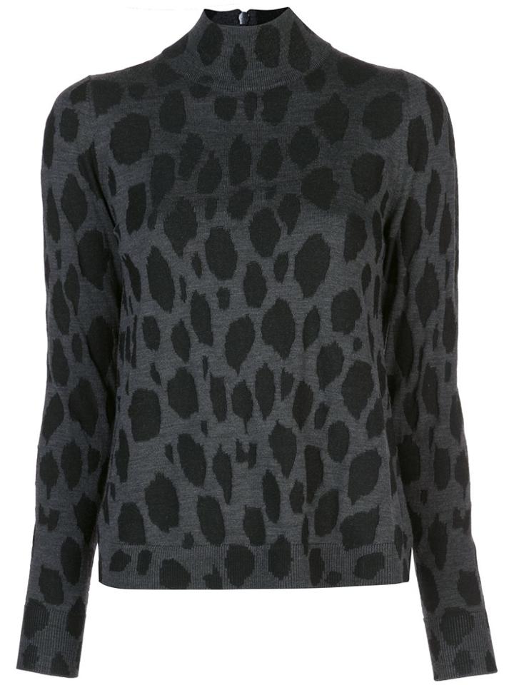 Akris Punto Cheetah Pattern Jumper - Grey