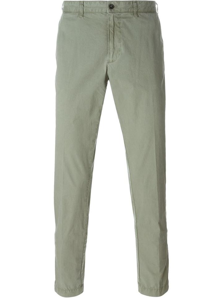 Hackett Chino Trousers, Men's, Size: 34, Green, Cotton/spandex/elastane