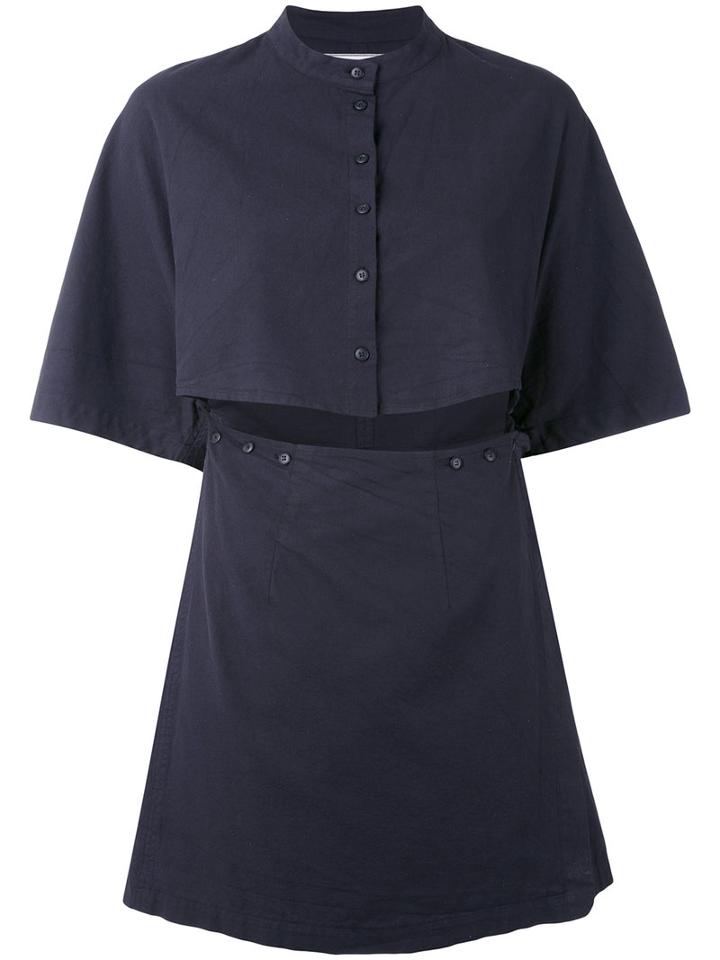 Eckhaus Latta - Cut Out Detail Dress - Women - Cotton - M, Black, Cotton