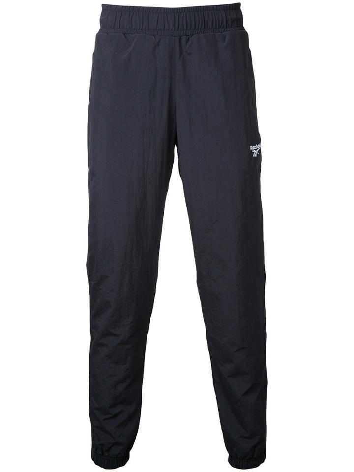 Reebok Ribbed Cuff Track Pants, Men's, Size: Large, Black, Nylon