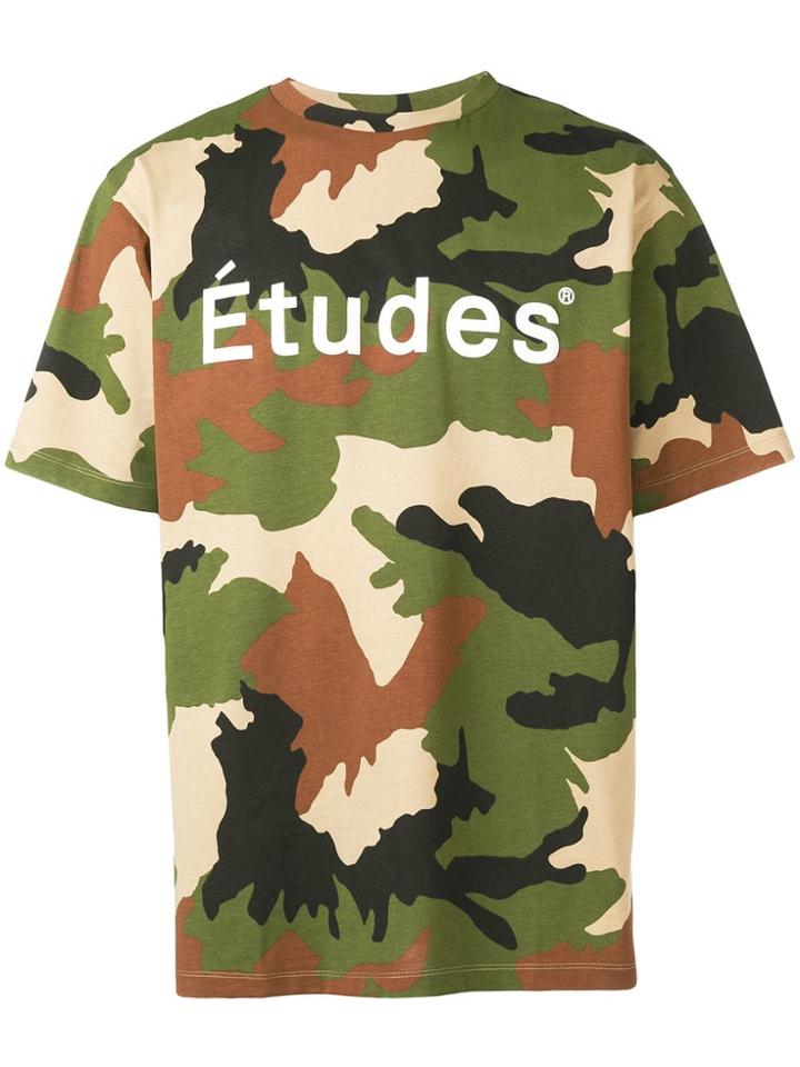 Études Camouflage-print T-shirt - Green
