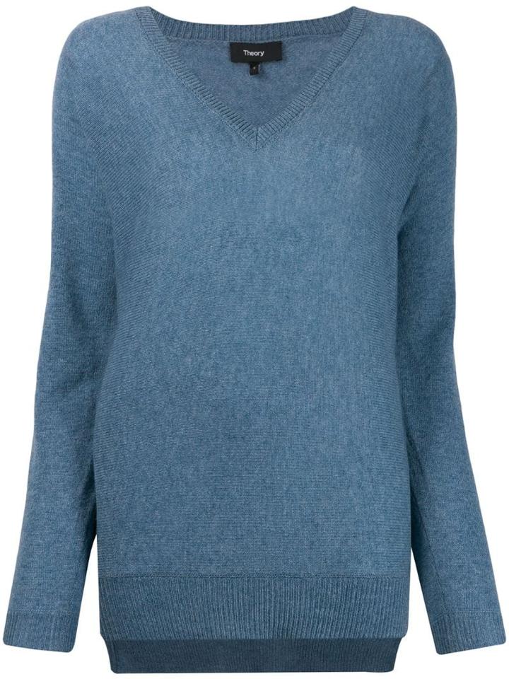 Theory Long Sleeve Jumper - Blue