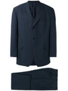 Romeo Gigli Vintage Pinstriped Suit, Men's, Size: 54, Blue