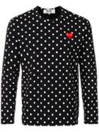 Polka Dot Print T-shirt - Men - Cotton - L, Black, Cotton, Comme Des Garçons Play