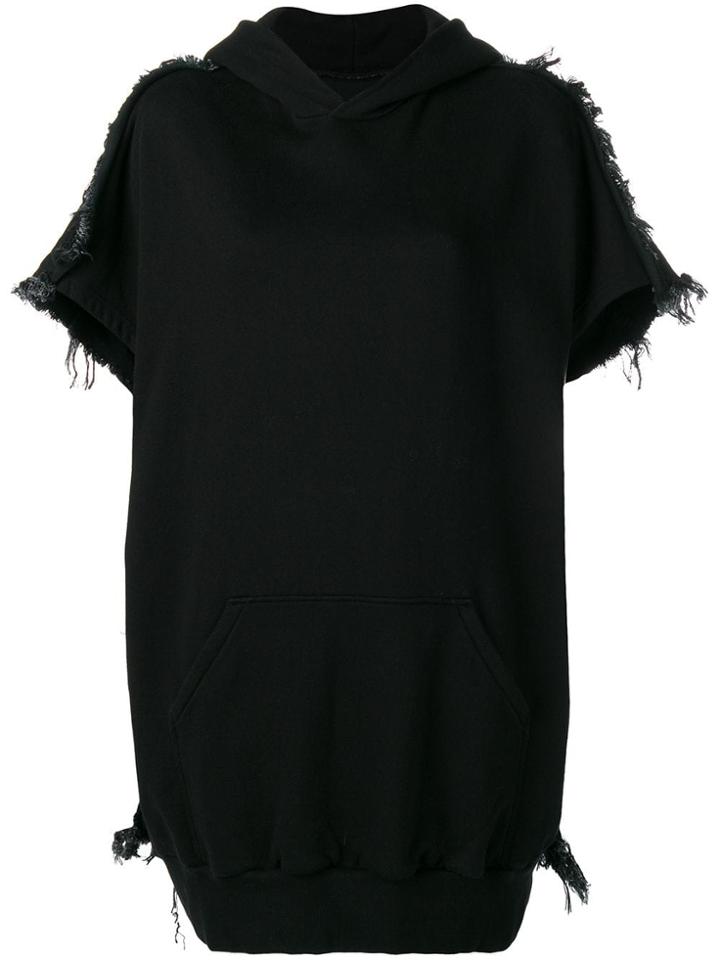 Yohji Yamamoto Boxy Shortsleeved Hoodie - Black
