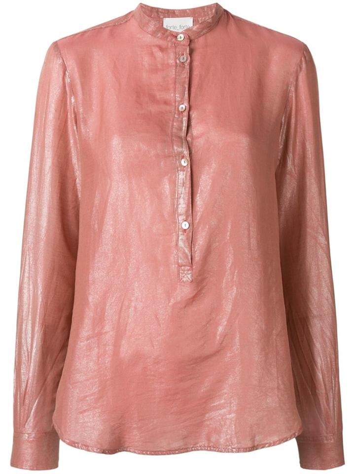 Forte Forte Long-sleeve Fitted Blouse - Pink