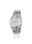 Jacquie Aiche White Vintage Rolex Leaf And Eye Diamond Dial Watch -