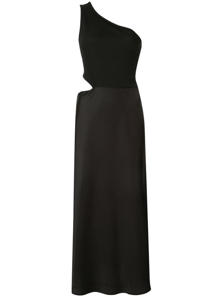 Christopher Esber Carmen Panelled Satin Bias Dress - Black