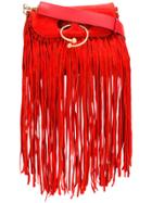 Jw Anderson Exaggerated Fringe Pierce Bag - Red