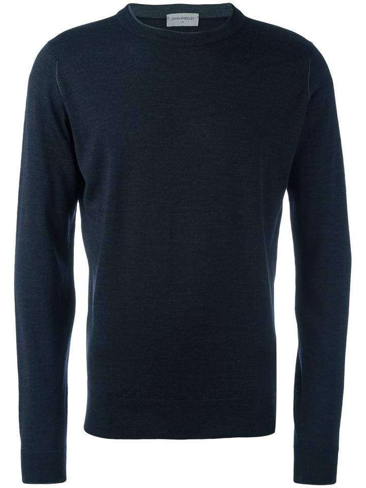 John Smedley 'failand' Jumper, Men's, Size: Small, Blue, Merino