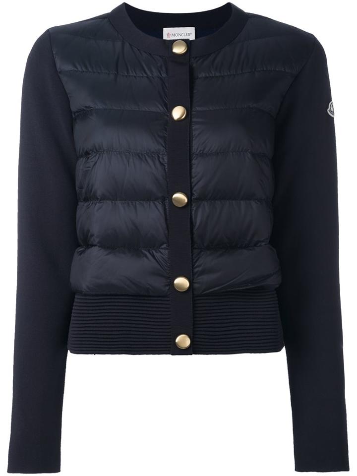Moncler Padded Front Jacket, Women's, Size: Medium, Blue, Polyamide/feather Down
