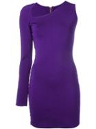 Balmain Side Lace-up Detail Dress, Women's, Size: 36, Pink/purple, Polyester/spandex/elastane/viscose