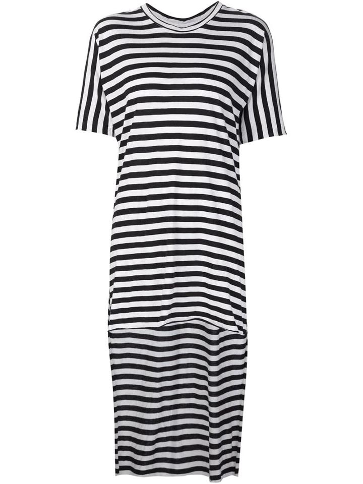 Barbara I Gongini Striped High Low Hem T-shirt