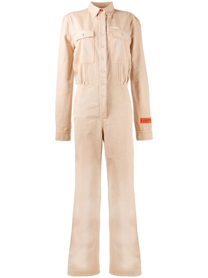 Heron Preston Utilitarian Denim Jumpsuit - Neutrals