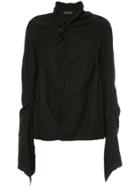 Comme Des Garçons Vintage Fitted Draped Jacket - Black