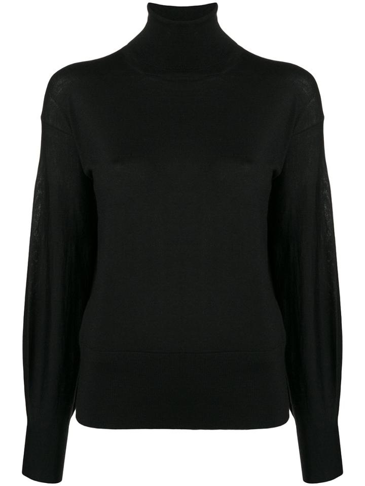 Agnona Roll Neck Sweater - Black