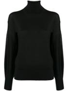 Agnona Roll Neck Sweater - Black