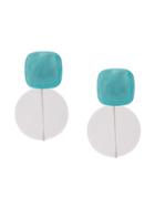Rachel Comey Circle Drop Earrings - Blue