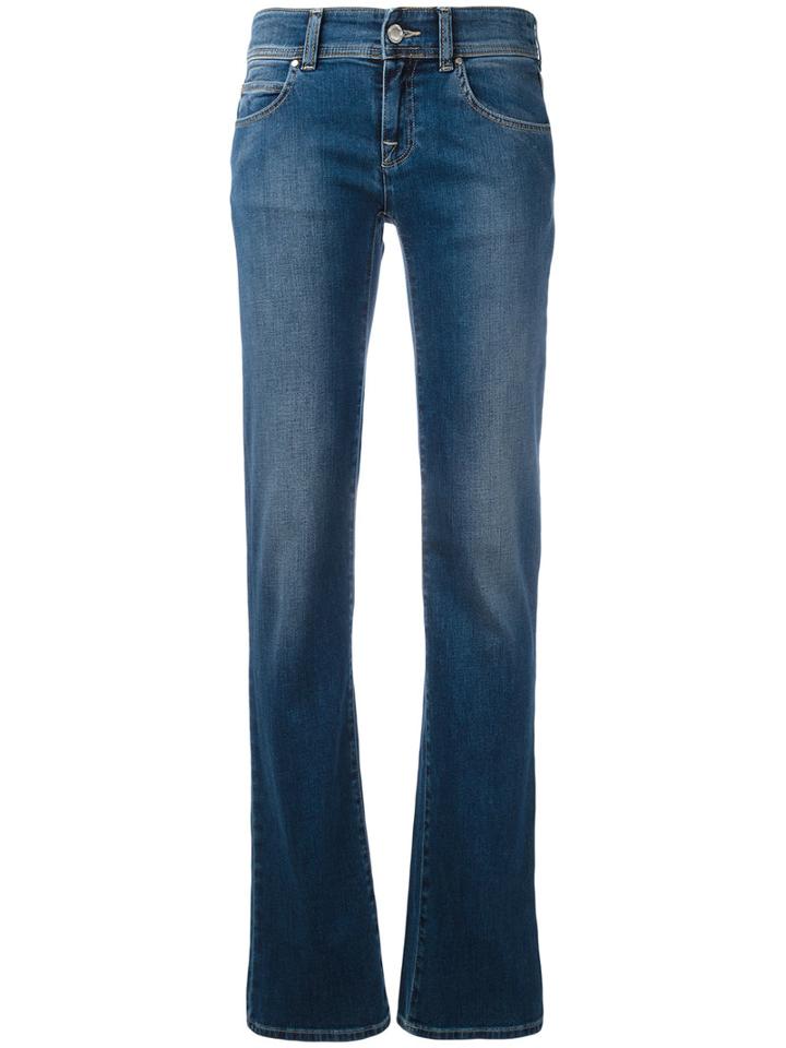 Armani Jeans Soft Flared Jeans, Women's, Size: 28, Blue, Cotton/spandex/elastane