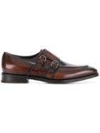 Salvatore Ferragamo Double Monk Strap Shoes - Brown