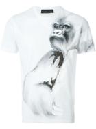 Etro Monkey Illustration T-shirt, Men's, Size: Xl, White, Cotton