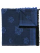 Kenzo 'mini Tiger' Scarf, Men's, Blue, Cotton/modal