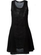 Neil Barrett Zig-zag Knit Dress, Women's, Size: S, Black, Polyester