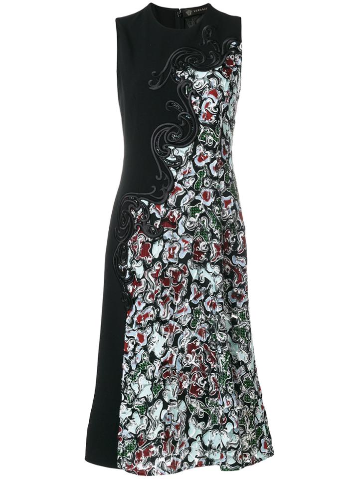 Versace Wild Side Baroque Dress - Black
