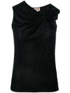 Armani Collezioni Sleeveless Bow Top - Black
