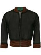 Jean Paul Gaultier Vintage Sheer Bomber Jacket - Black