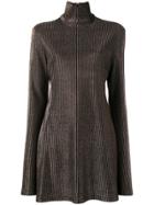 Ellery Abigail High Neck Dress - Metallic