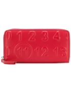 Maison Margiela Number Embossed Wallet - Red