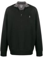 Polo Ralph Lauren Half-zip Logo Embroidered Sweater - Black