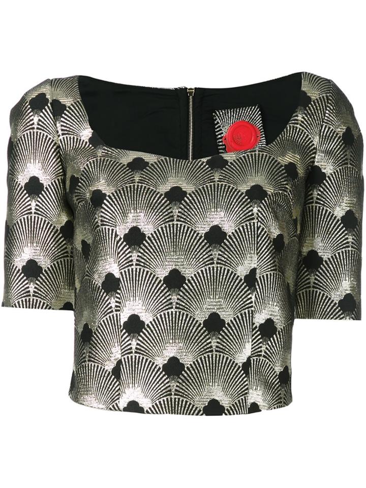 Ultràchic Lurex 'deco' Top - Black