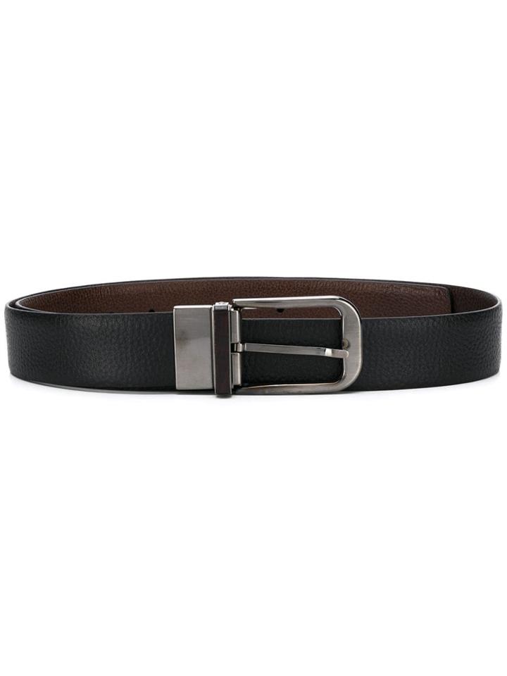 Ermenegildo Zegna Polished Buckle Belt - Black