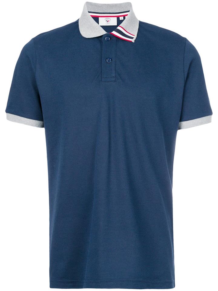 Rossignol Stripe Detail Polo Shirt - Blue