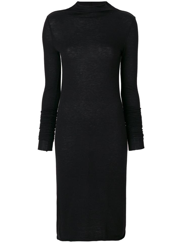 Rick Owens Lilies Elongated Sleeves Knitted Dress - Black