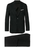 Neil Barrett Camouflage Trim Suit Jacket - Black