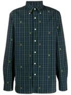 Polo Ralph Lauren Crest Embroidered Checked Shirt - Blue