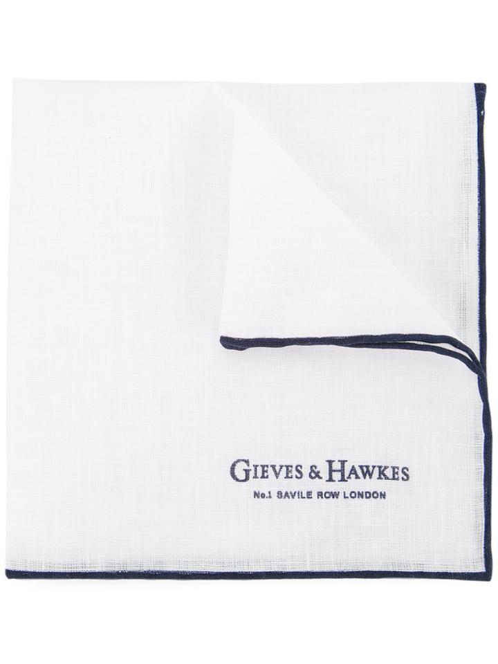 Gieves & Hawkes Classic Scarf - White